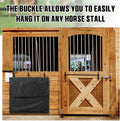 2 Pcs Black Horse Blanket Storage Bag 600D Oxford Fabric 24 x 20 x 9 in Waterproof Dust-Proof Hanging Stall Front Storag