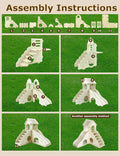 Hamster Hideout Cage Accessories - Hamster House and Habitat Wooden Hide Hut with Climbing Ladder and Slide for Dwarf Ge