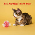 Shizhoo 30 Pieces 1.2 inches Sparkle Pom Pom Balls for Cat - Interactive Glitter Balls, Multicolor, Best as Kitten Play Toys