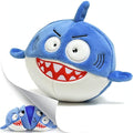 PeppyPawz - Sharky 3 in 1 Plush Shark Dog Chew Toy with Squeaky Ball Inside for Aggressive Chewers, Super Interactive No Stuffing, Strong Tough Heavy Durable, Birthday Gift Box for Small & Large Breed