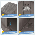 Dog House Outdoor, Plastic Small Dog House-Weatherproof Design with Air Vents & Elevated Floor for Small to Medium Dogs,