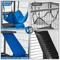 HABUTWAY 50''H Metal Small Animal Cages, Rolling Chinchilla Cage with Removable Ramps, Lagre Cage for Chinchillas/Guinea