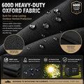 Outdoor Dog Kennel Cover 8 x 4 x 6 ft, 600D Heavy-Duty Waterproof, Full Coverage Outdoor Weather Protection with Mesh Ve