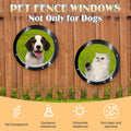 Hamiledyi 2 Pack Dog Fence Window, 12.4" Acrylic Dome Window Clear Bubble Peek Window, Dog Playground Window Pet Bubble 