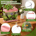 Geelin Pink 2 Gallon Plastic Fish Tank Shatterproof Betta Aquarium Bowl