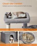 Feandrea Cat Tree, 33.8" Cat Tower, Scratching Posts and Ramp