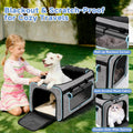 Large Pet Carrier with Detachable Wheels, 2 IN1 Foldable Soft-Sided Carriers- Designed for Dogs & Cats, Telescopic Handl