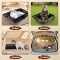 Foldable Travel Cat Litter Box with Zippered Cover, Leak-Proof Portable Collapsible Cat Toilet, Lightweight Nylon Enclos