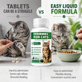 Cat Dewormer Liquid for Cats & Kittens, Broad Spectrum Dewormer for Tapeworms, Roundworms & Hookworms, Supports Digestiv