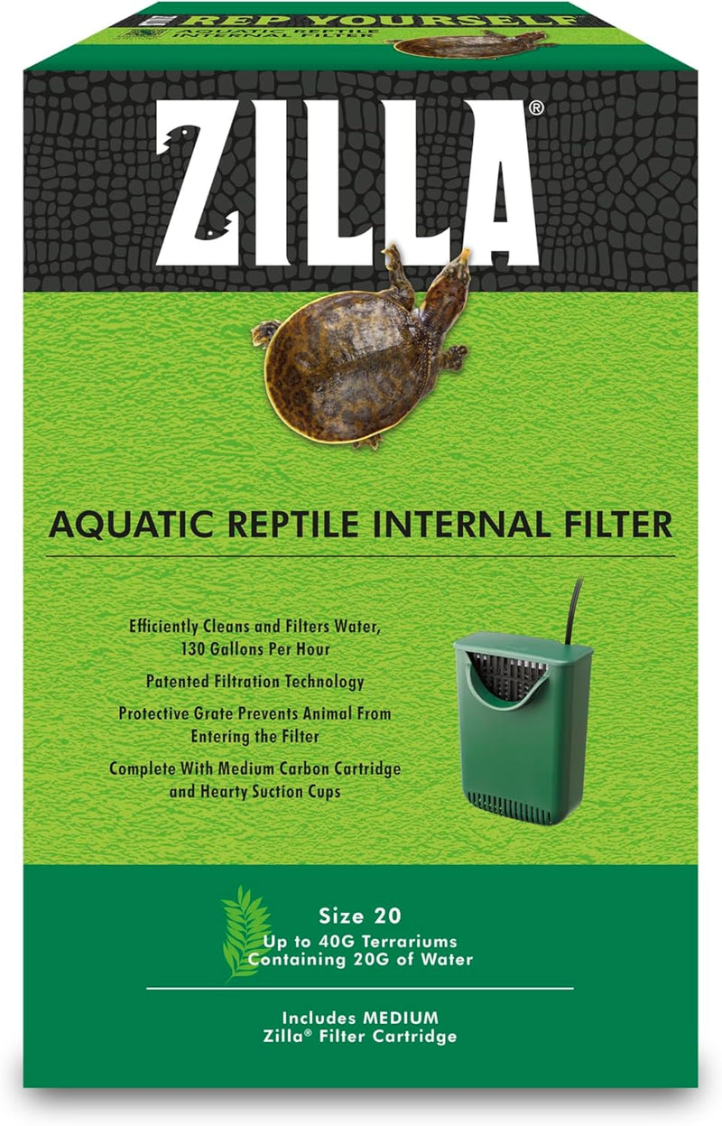 Zilla Aquatic Reptile Internal Filter for Turtles and Amphibians, Medium