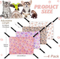 Geelin 4 Pcs Cat Hammock for Cage Soft Hanging Pet Hammock Bed with Adjustable Straps and Metal Hooks Double Sided Bed for Large & Small Cats Ferret Rat Sugar Glider(Paw,20 x 24 Inch)
