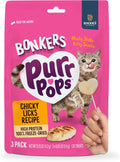 Bonkers Purrpops Freeze-Dried Chicken Flavored Lollipop Treats for Cats, 15 Pack