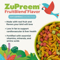 ZuPreem FruitBlend Bird Food, Bird Feed Pellets for Cockatiels, Lovebirds, Quakers, Small Conures & Lorikeets, Core Nutrition with Natural Fruit, Cockatiel Food, Conure Feed, (Medium, 2 lb Bag)
