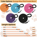 Long Dog Leash for Dog Training 16FT/20FT/30FT/50FT/100FT, Lockable Hook Reflective Leash, Heavy Duty Dogs Lead Tie Out 