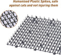 Bynccea Cat Scat Mat with Spikes, Cat Repellent Mat Anti Cat Prickle Strips Network Digging Stopper Outdoor PP Plastic Cat Spike Mat（Black/Coffee