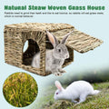BWOGUE Extra Large Grass House for Rabbits, Crafted Natural Grass Hideaway