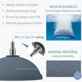Pawfly Aquarium Air Stone 4 Inch Bread, Fish Tank Air Stone Oxygen Diffuser for Air Pump Fish Tank Bucket Pond and DWC R