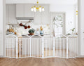 Foldable Pet Fence 144" Wide, 32" Tall,No-Assembly Dog Gate with Door