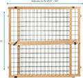 MYPET Wire Mesh Dog Gate: 29.5"-50" Wide, Pressure Mounted with No Tools; Expandable, Durable Pet Gates for Doors and Ha