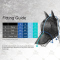 Harrison Howard LumiVista Horse Fly Mask Standard with Ears UV Protection for Horse Leopard Print L Full Size