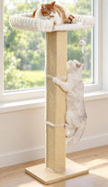 Cat Scratching Post with Large Window Perch, 47-Inch Tall Sisal Cat Tree