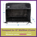 Pet Dreams Dog Crate Cover, Pink, X Small, 18"