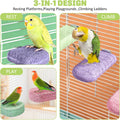 BNOSDM 4 Pcs Pink Bird Beak Grinding Stone Calcium Parrot Perch 3.1 * 2.6in