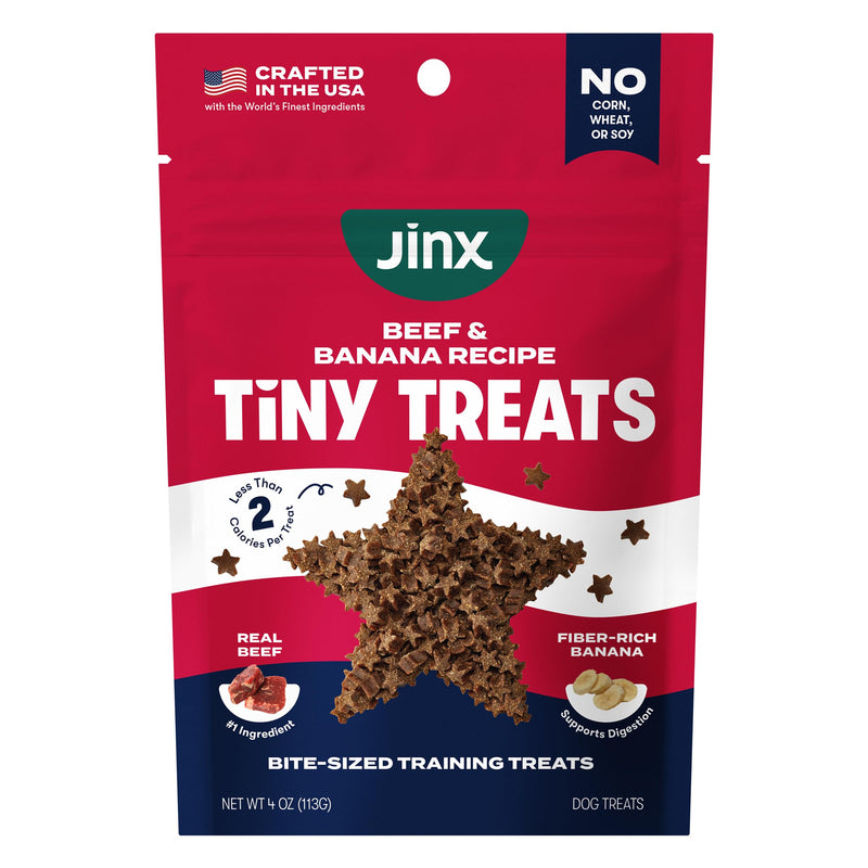 Jinx Beef Dog Training Treats - Healthy All-Natural Mini Bite-Sized Dog Treats for Training with Grass-Fed Beef - Pet Products for All Dogs (Puppies, Adults & Seniors) - 4oz