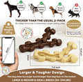 Indestructible Dog Chew Toys for Aggressive Chewers,2 Pack Tough Nylon Dog Bones Teething Toy for Large Medium Breed,Durable Bacon Flavor Dog Toy for Cleaning Teeth & Reducing Boredom