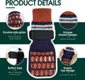 Kuoser Non Slip Dog Socks for Hardwood Floors, Dog Grippy Socks, Brown, XL