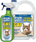 Simple Green Cat Stain & Odor Remover - Enzyme Cleaner for Cat Urine, Feces, Blood, Vomit (32 oz Sprayer & 1 gallon Refill)