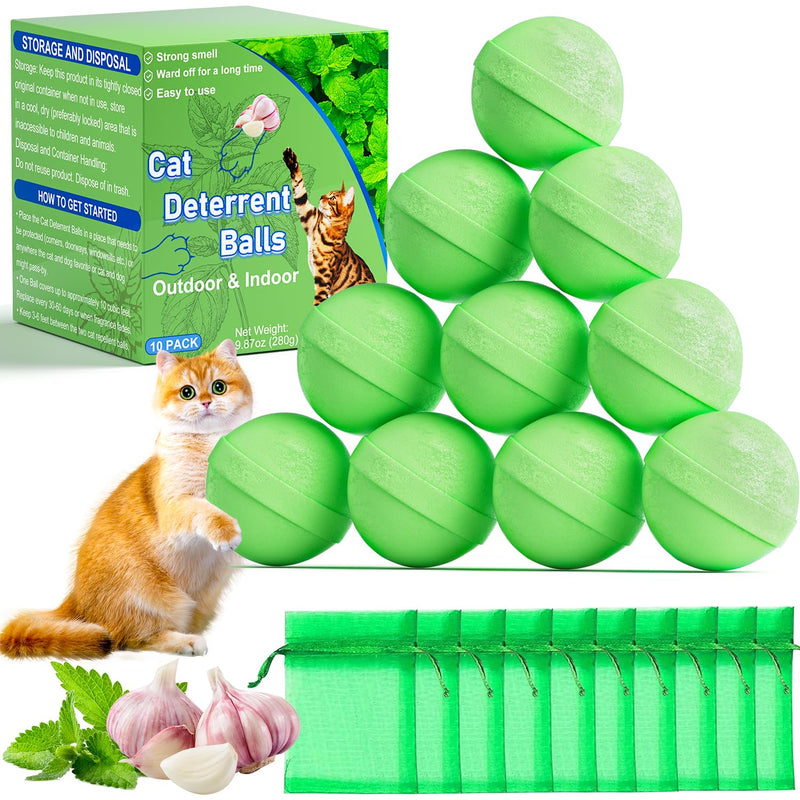 Mimo Style Cat Deterrent Outdoor,Natural Peppermint Oil Cat Repellent Outdoor Indoor,Keep Cats Out of Yard Permanently,Keep Cats Off Lawn,Garden,Furniture,Mulch & Flower,Keep Cats Away(Light Green)