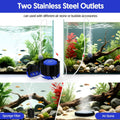 QZQ Aquarium Air Pump, Quiet Fish Tank Air Pump with Dual Outlets, 3W/5W Powerful Adjustable Oxygen Pump with Accessorie