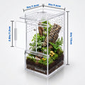 【Pre-Assembled】 Jumping Spider Enclosure(3"×3"×6") Front Above Opening Praying Mantis Habitat, Jumping Spider Habitat, A