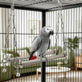 Litewoo Stainless Steel Large Bird Swing Perch Stand Toy for Parrot