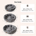 Asvin Small Dog Bed for Small Dogs, Cat Beds for Indoor Cats, Pet Bed for Puppy and Kitty, Extra Soft & Machine Washable with Anti-Slip & Water-Resistant Oxford Bottom, Grey, 20 inches