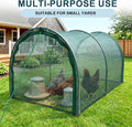 Foldable Chicken Run No Assembly Portable Tunnel for Yard 79 * 30 * 24 in