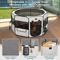 PETSFIT Portable Dog Playpen,36" Dog Play Pen Indoors with Removable Waterproof Mat & Zippered Roof | RV, Camping, Travel Dog Pen | Whelping & Cat Observation Space(36" L x 36" W x 21" H)