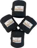 Prairie Horse Supply Comfort Fleece Polo Wraps (4 Pack, Black)