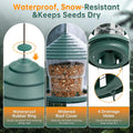 HABAU Bird Feeders for Outdoor Plastic Hanging Bird Seed Feeding