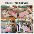 Cat Wrap for Cutting Nails, Self-Adhesive Cat Nail Clipping Restraint Bag, Anti-Scratch Cat Grooming Wrap Swaddle for Me