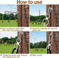 Horse Tie Ring, Safe Tie Horse Supplies, Humane Way Tie Ring, Magnetic Ring for Tying and Retracting, Helps Horse Pull B