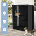 ExploreLand Breathable Catio Cover,Blackout Cat cage Cover for Pets' Good Night &Sunshade,36" L x 24" W x 50" H,Fits for Amazon Basics Cat Cage(Cover Only)