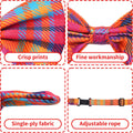 Pai Sence Dog Bow Ties Bulk 30 Pcs Plaid Dogs Bowties for Large Dogs Adjustable Bow Ties Pet Party Grooming L