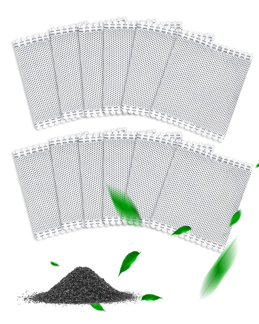 Cunina 12PCS Activated Charcoal Odor Absorber Compatible with OKSOTY Stainless Steel Litter Box Deodorizer, Compatible with PuraMAX Self Cleaning Litter Boxes, Cat Litter Smell Eliminator Filter