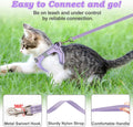 Cat Harness and Leash for Walking Escape Proof, Adjustable Kitten Vest Harness Reflective Soft Mesh Puppy Harness for Ou