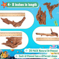 Suzile 20 Pcs Driftwood for Aquarium Fishtank Reptile Tank Craft Terrarium