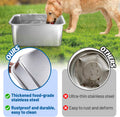 MEWTOGO 4 Gallons Extra Large Capacity Food Grade Stainless Steel Dog Bowls