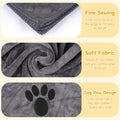 Opvixi Dog Towels for Drying Dogs Large, Absorbent Microfiber Dogs Bath Towel, 40 x 24 Inch Soft Pet Grooming Towel, Dog Shower & Bath Supplies(Grey)