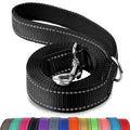 Joytale Dog Leash, 6 FT Double-Sided Reflective, Padded Handle Nylon Heavy Duty Leashes for Medium & Large Dogs Walking, Black